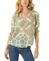 Hale Bob Silk-blend Eileen Blouse In Green