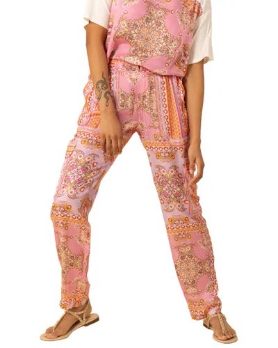Hale Bob Silk-blend Katie Pant In Pink