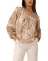 Hale Bob Silk-blend Mallory Blouse In Neutral