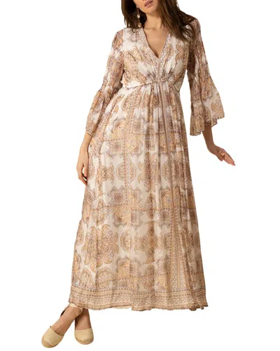 Hale Bob Silk-blend Mara Maxi Dress In Neutral