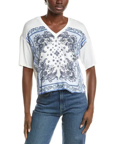 Hale Bob Silk-blend Margo Knit Top In White