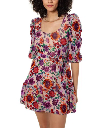 Hale Bob Silk-blend Mini Dress In Animal Print