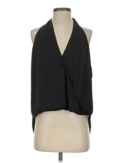 Pre-owned Hale Bob Sleeveless Blouse In Black