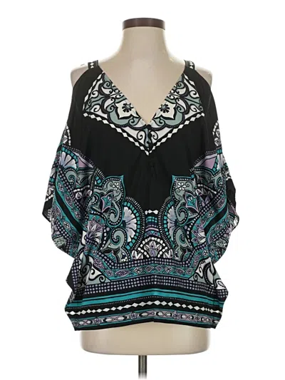 Pre-owned Hale Bob Sleeveless Blouse In Blue