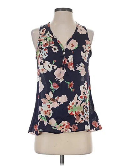 Pre-owned Hale Bob Sleeveless Blouse In Blue