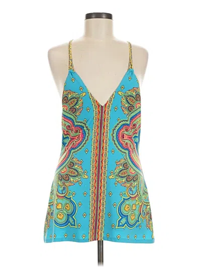 Pre-owned Hale Bob Sleeveless Blouse In Blue