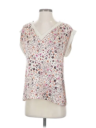 Pre-owned Hale Bob Sleeveless Blouse In White