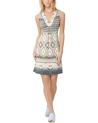 Hale Bob Sleeveless V Neck Mini Dress In Blue