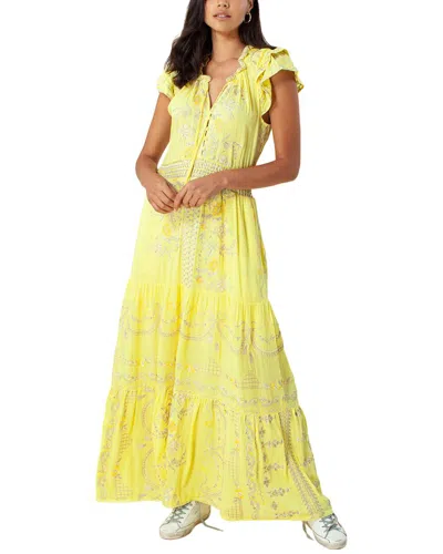 Hale Bob Smocked Maxi Dress In Yellow