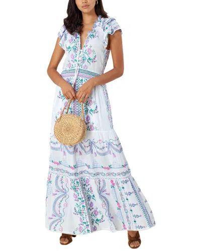 Hale Bob Smocked Maxi Dress In White
