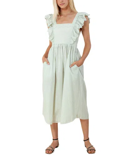 HALE BOB HALE BOB SOLID EYELET MIDI DRESS