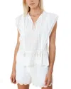 Hale Bob Solid Eyelet Top In White