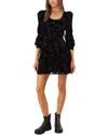 Hale Bob Solid Silk-blend Mini Dress In Black