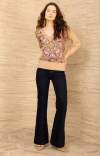 Hale Bob Stormi Silk Top In Brown