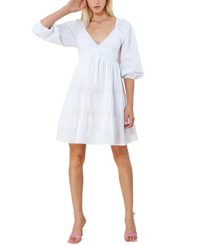 Hale Bob Tiered Dress In White