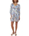 Hale Bob Tiered Dress In Blue
