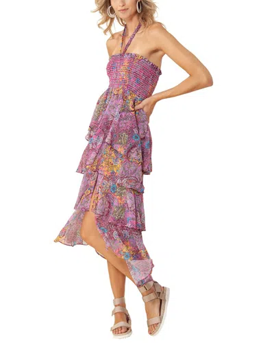 Hale Bob Tiered Halter Maxi Dress In Pink ModeSens