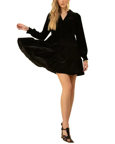 Hale Bob Tiered Velvet Dress