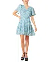 Hale Bob V-neck Linen Mini Dress