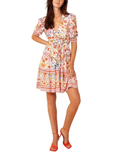 Hale Bob V-neck Mini Dress In Multi