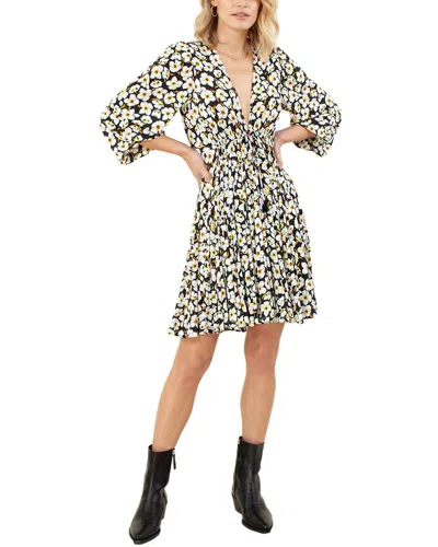 Hale Bob V-neck Mini Dress In Black