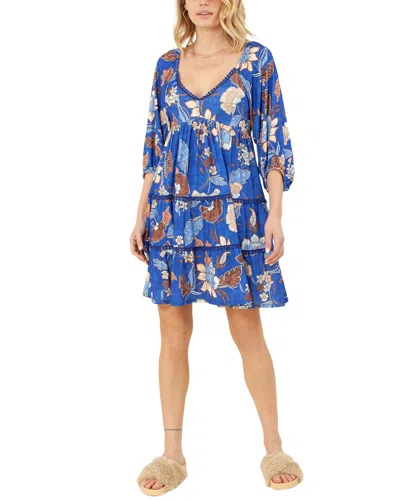 Hale Bob V Neck Dress Printed In Blue