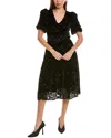 Hale Bob Velvet Burnout Silk-blend Dress