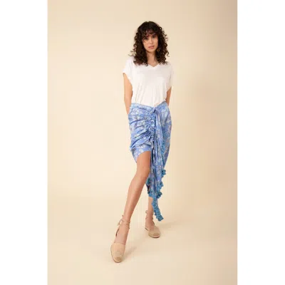 Hale Bob Venus Draped Skirt In Blue
