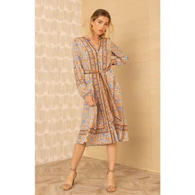 Hale Bob Vienna Midi Dress In Multi