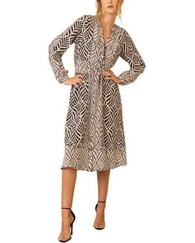 Hale Bob Vienna Silk Dress In Animal Print