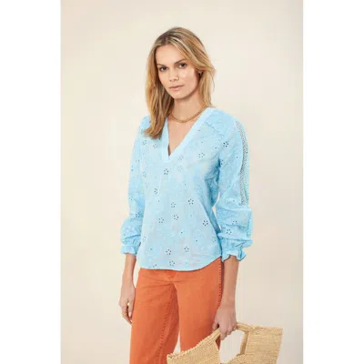 Hale Bob Violet Top In Blue