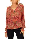 Hale Bob Whitley Silk Top In Multi