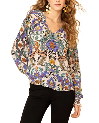 Hale Bob Whitley Silk Top In Multi