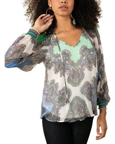 Hale Bob Willa Silk-blend Blouse In Multi