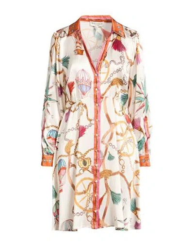 Hale Bob Woman Mini Dress Off White Size M Silk In Multi