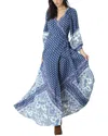 Hale Bob Wrap Maxi Dress In Blue