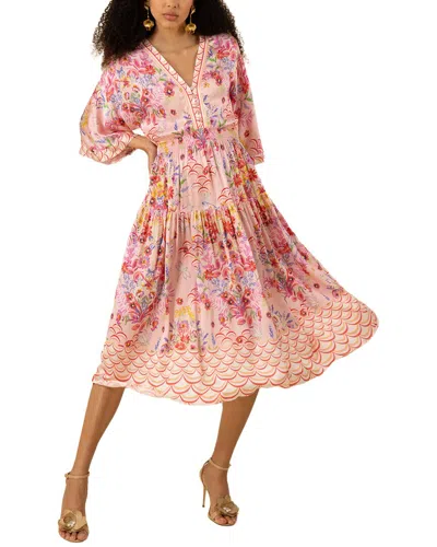 Hale Bob Zahra Midi Dress In Pink