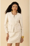 Hale Bob Zaylee Boucle Tweed Jacket In Neutral