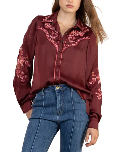 Hale Bob Zendaya Long Sleeve Woven In Brown