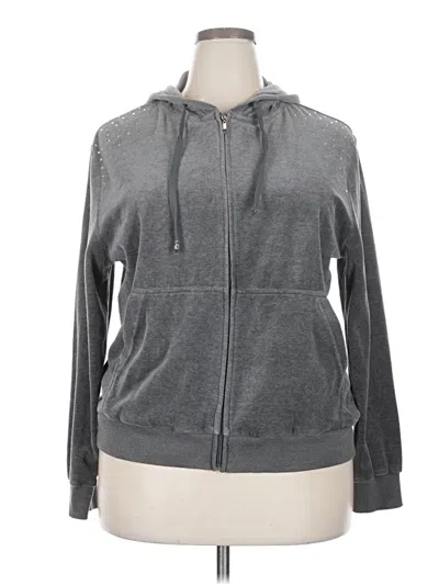 Pre-owned Hale Bob Zip Up Hoodie In Gray