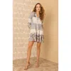Hale Bob Zora Linen Dress In Black