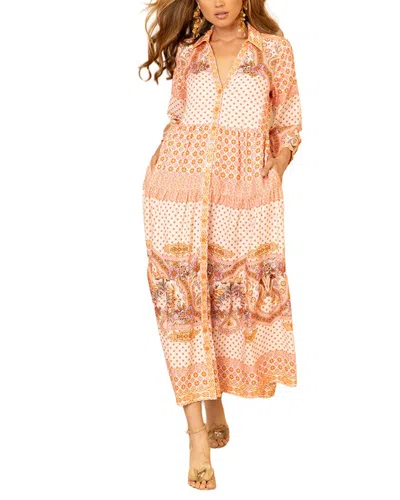 Hale Bob Zora Linen-blend Maxi Dress In Animal Print