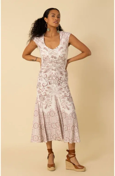 Halebob Alia Jersey Dress In Beige