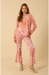 Halebob Chaya Silk Top In Pink