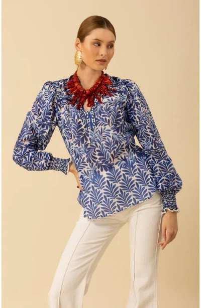 Halebob Cheyenne Voile Top In Navy