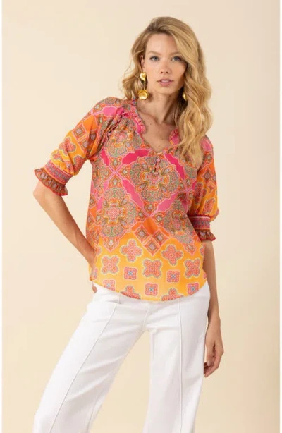 Halebob Eileen Voile Top In Pink