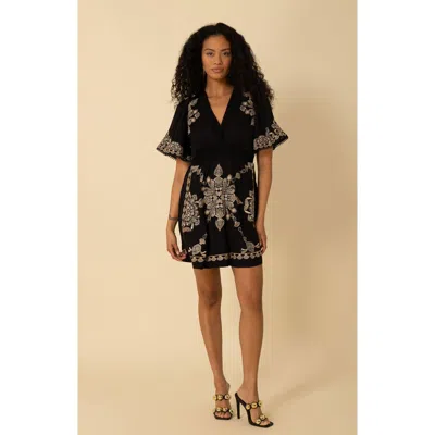 Halebob Elora Embroidered Dress In Black