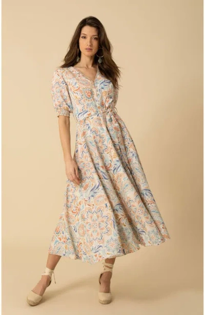 Halebob Faye Linen Maxi Dress In Beige