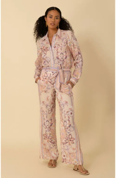 Halebob Fernanda Linen Pant In Beige