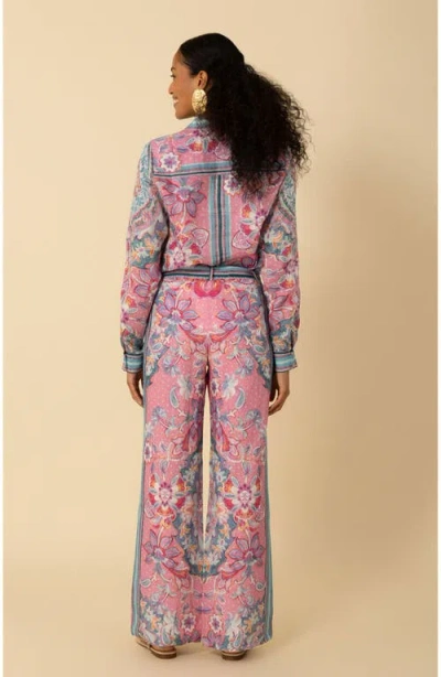 Halebob Fernanda Linen Pant In Pink